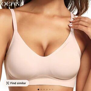 OEAK Women's Seamless Bra Nude Size L EUC